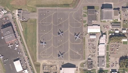 Airplanes parked at the Ted Stevens Anchorage International Airport. Sept. 10, 2002